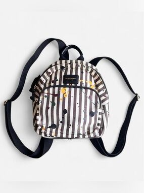 Henri Bendel mini striped splatter paint backpack *Discontinued and a Rare find*